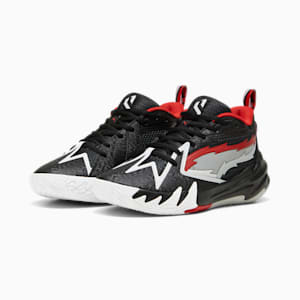 Zapatos de basquetbol para niños Scoot Zeros O.D.D City Big, PUMA Black-For All Time Red, extralarge