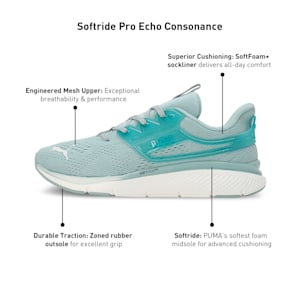 Softride Pro Echo Consonance Women's Running Shoes, Turquoise Surf-Warm White, extralarge-IND