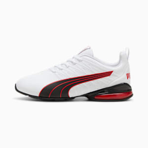 Voltaic Evo Fast Running Shoes Unisex, PUMA White-PUMA Black-For All Time Red, extralarge