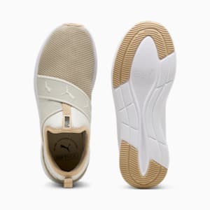 ウィメンズ ソフトライド HARLI スリップ ハイブリッド SKI ランニングシューズ, Warm White-Toasted Almond-PUMA Black, extralarge-JPN