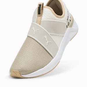 ウィメンズ ソフトライド HARLI スリップ ハイブリッド SKI ランニングシューズ, Warm White-Toasted Almond-PUMA Black, extralarge-JPN