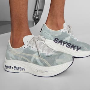 Tenis running Deviate NITRO™ Elite 3 PUMA x SAYSKY para hombre, Cool Light Gray-New Navy, extralarge