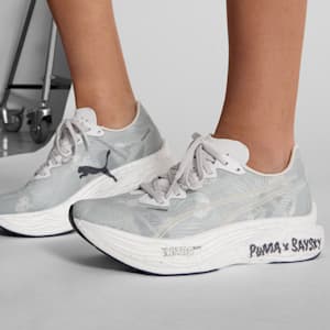 Tenis de running PUMA x SAYSKY Deviate NITRO™ Elite 3 para mujer, Cool Light Gray-New Navy, extralarge