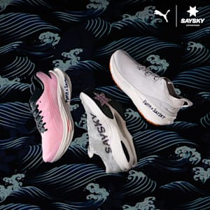 PUMA x SAYSKY Deviate NITRO™ 3 Men's Running Shoes, Rose Mauve-New Navy, extralarge