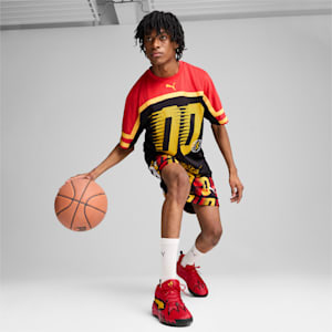 メンズ SCOOT ZEROS レトロ バスケットボールシューズ, For All Time Red-Yellow Sizzle, extralarge-JPN