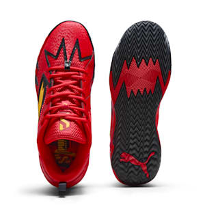 Scoot Zeros Retro Portland Men's Basketball Shoes, For All Time Red-Yellow Sizzle, extralarge