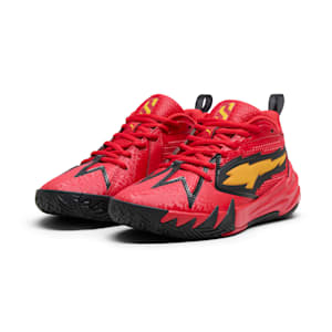 Scoot Zeros Retro Portland Big Kids' Basketball Shoes, For All Time Red-Yellow Sizzle, extralarge