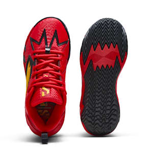 Scoot Zeros Retro Portland Big Kids' Basketball Shoes, For All Time Red-Yellow Sizzle, extralarge