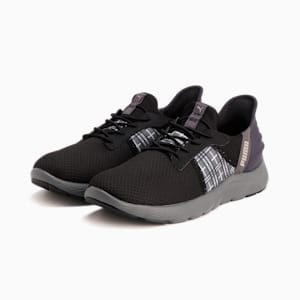 ウィメンズ ソフトライド レミ イーズインチェッカー ランニングシューズ, PUMA Black-Galactic Gray, extralarge-JPN