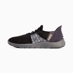 ウィメンズ ソフトライド レミ イーズインチェッカー ランニングシューズ, PUMA Black-Galactic Gray, extralarge-JPN