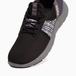 ウィメンズ ソフトライド レミ イーズインチェッカー ランニングシューズ, PUMA Black-Galactic Gray, extralarge-JPN
