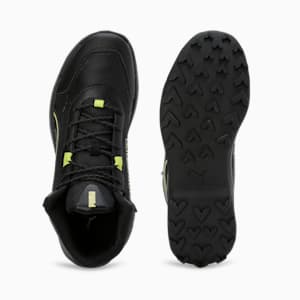 PUMA Questblitz Mid Men's Running Shoes, Lime Sheen-PUMA Black, extralarge-IND