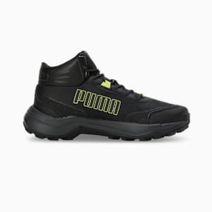 PUMA Questblitz Mid Men's Running Shoes, Lime Sheen-PUMA Black, extralarge-IND