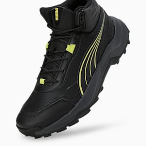 PUMA Questblitz Mid Men's Running Shoes, Lime Sheen-PUMA Black, extralarge-IND