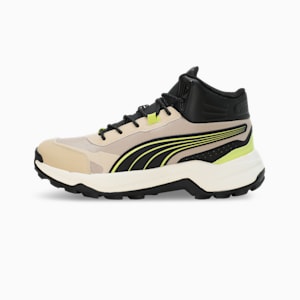 Questblitz Mid Men's Running Shoes, Toasted Almond-Lime Sheen-PUMA Black, extralarge-IND