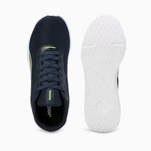 PUMA Exoteric Men's Running Shoes, Club Navy-Lime Smash-PUMA White, extralarge-IND