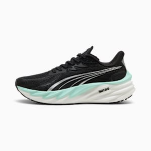 Velocity NITRO 4 Women's High Cushion Running Shoes, PUMA Black-Mint Melt, extralarge-IND