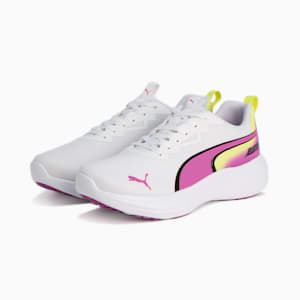 キッズ スピード モンスター V5 PL スニーカー 21-24cm, PUMA White-Wild Berry, extralarge-JPN