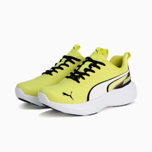 キッズ スピード モンスター V5 PL スニーカー 21-24cm, Lemon Sherbert-PUMA Black, extralarge-JPN