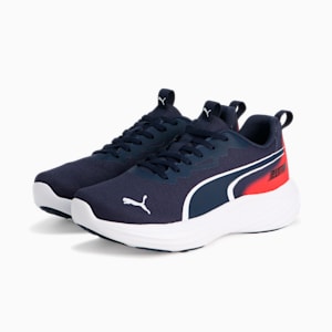 キッズ スピード モンスター V5 PL スニーカー 21-24cm, PUMA Navy-For All Time Red, extralarge-JPN