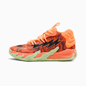 PUMA x LAMELO BALL MB.03 Halloween Big Kids' Basketball Shoes, Fluro Orange Pes-PUMA Black, extralarge