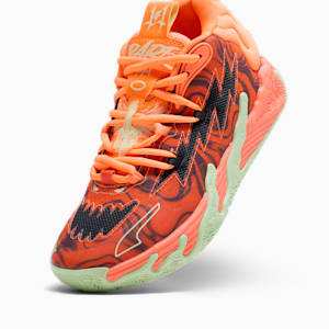 PUMA x LAMELO BALL MB.03 Halloween Big Kids' Basketball Shoes, Fluro Orange Pes-PUMA Black, extralarge