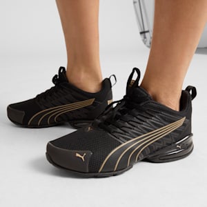 Tenis Voltaic Evo anchas para mujer, PUMA Black-PUMA Gold, extralarge