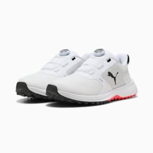 メンズ ゴルフ フュージョン グリップ 6 ディスク スパイク シューズ, PUMA White-Red Blast, extralarge-JPN