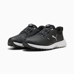 メンズ ゴルフ フュージョン グリップ 6 ディスク スパイク シューズ, PUMA Black-Ash Gray, extralarge-JPN