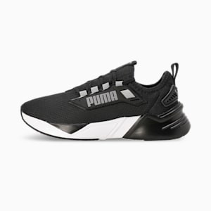 Retaliate 3 Women's Running Shoes, PUMA Black-Matte Silver, extralarge-IND