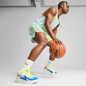 Tenis de basquetbol All-Pro NITRO™ 2 Crowd Craze, PUMA White-Yellow Alert-Pink Alert, extralarge