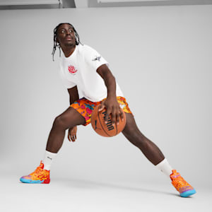 PUMA x LAMELO BALL MB.04 Phoenix Men's Basketball Shoes, PUMA Red-Orange Glow-Fluro Orange Pes-Purple Glimmer, extralarge