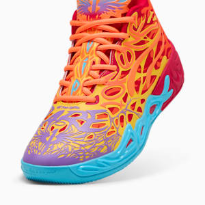 PUMA x LAMELO BALL MB.04 Phoenix Men's Basketball Shoes, PUMA Red-Orange Glow-Fluro Orange Pes-Purple Glimmer, extralarge