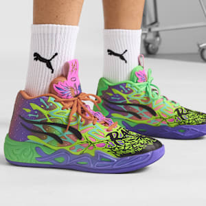 PUMA x LAMELO BALL MB.04 Be You Men's Basketball Shoes, PUMA Black-Electric Peppermint-Fluro Green Pes, extralarge