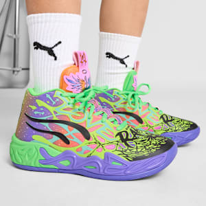 Tenis de básquetbol Be You JR MB.04, PUMA Black-Electric Peppermint-Fluro Green Pes, extralarge