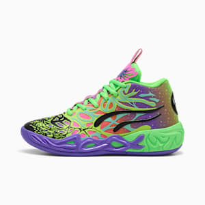Tenis de básquetbol Be You JR MB.04, PUMA Black-Electric Peppermint-Fluro Green Pes, extralarge