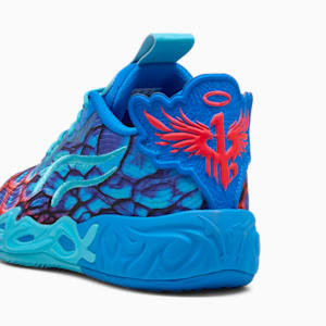 Tenis de básquetbol para hombre PUMA x LAMELO BALL MB.04 LO Alien Skins, Ultra Blue-Luminous Pink-Green Glare, extralarge