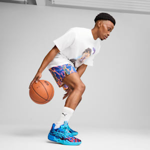 PUMA x LAMELO BALL MB.04 LO Alien Skin Men's Basketball Shoes, Ultra Blue-Luminous Pink-Green Glare, extralarge