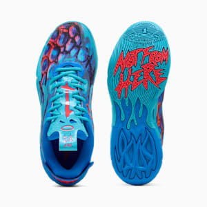 Tenis de básquetbol para hombre PUMA x LAMELO BALL MB.04 LO Alien Skins, Ultra Blue-Luminous Pink-Green Glare, extralarge