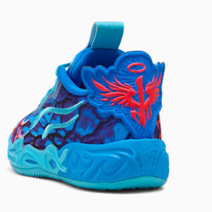 Tenis para niños MB 4.0 LO Alien Skins PUMA x LAMELO BALL, Ultra Blue-Luminous Pink-Green Glare, extralarge