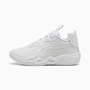 Tenis de basquetbol juvenil MB.04 Lo Ice White, PUMA White-Sun Struck, extralarge
