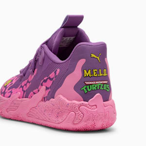 PUMA x LAMELO BALL x TMNT MB.03 Lo Krang Men's Basketball Shoes, Ultra Violet-Fast Pink-Speed Yellow, extralarge