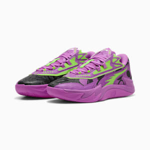 Scoot Zeros II Purple Lab Men's Basketball Shoes, Pure Magenta-Green Glare, extralarge