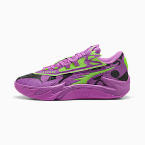Scoot Zeros II Purple Lab Men's Basketball Shoes, Pure Magenta-Green Glare, extralarge