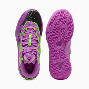 Scoot Zeros II Purple Lab Men's Basketball Shoes, Pure Magenta-Green Glare, extralarge