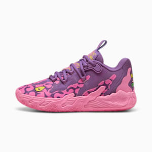 Tenis adolescentes PUMA HOOPS x TORTUGAS NINJA MB.03 Lo Krang, Ultra Violet-Fast Pink-Speed Yellow, extralarge
