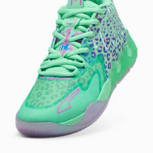 Tenis de básquet MB.01 Alien Safari, Green Glimmer-Pure Magenta-Hyperlink Blue, extralarge