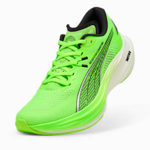 メンズ PUMA x HYROX ディヴィエイト ニトロ 3 ランニングシューズ, Green Glare-PUMA Black, extralarge-JPN