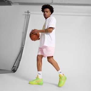 Tenis basquetball MB.04 Gem unisex, Yellow Alert-Green Glare-Pink Alert, extralarge