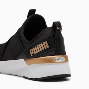 Tenis mujer running SOFTRIDE Harli Slip-On, PUMA Black-PUMA White-PUMA Gold, extralarge